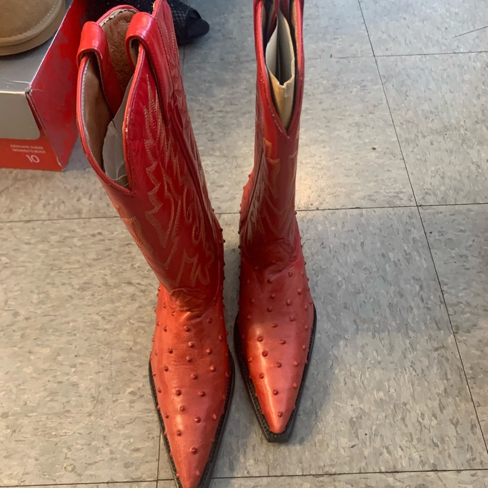 Red Western Style Women's Boots